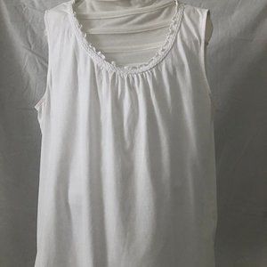 Land's End, Women's cotton tank, white, L